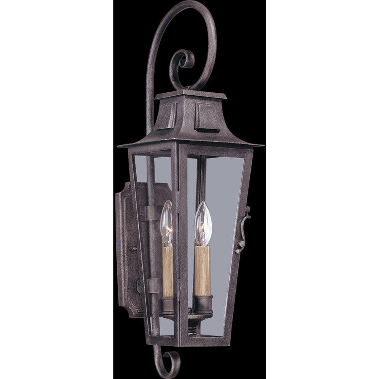 Troy Lighting 2 Light Parisian Square Wall Sconce in Aged Pewter B2962