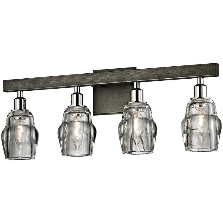 Troy Lighting 4 Light Citizen Bath And Vanity in Graphite And Polished Nickel B6004-GRA/PN