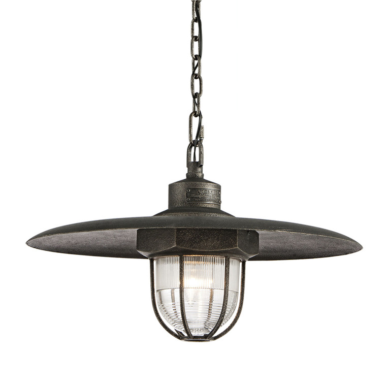 Troy Lighting 1 Light Acme Pendant in Aged Pewter F3897-APW
