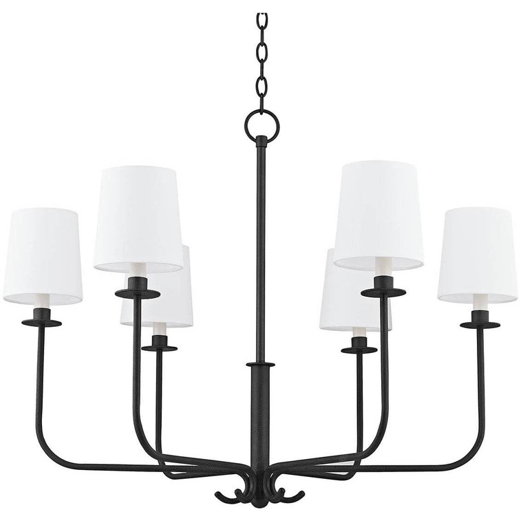 Troy Lighting 6 Light Bodhi Chandelier in Forged Iron F7736-FOR