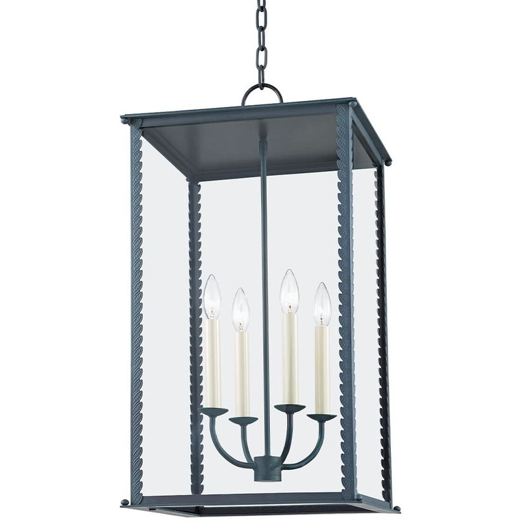 Troy Lighting 4 Light Zuma Lantern in Verdigris F6715-VER