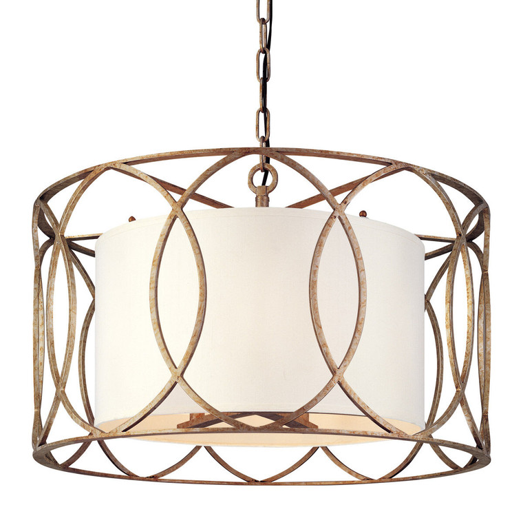 Troy Lighting 5 Light Sausalito Chandelier in Silver Gold F1285-SG