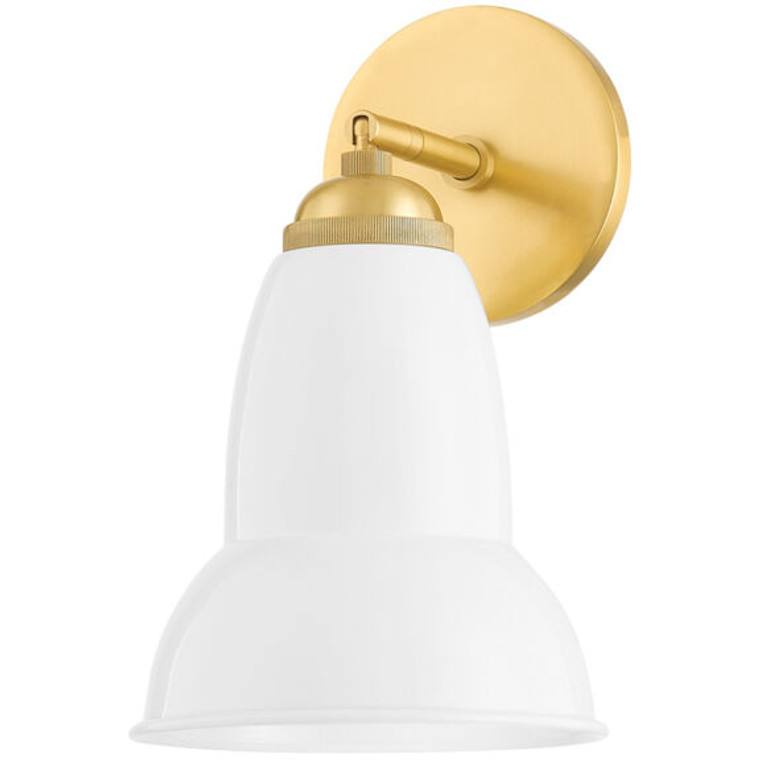 Mitzi 1 Light Wall Sconce in Aged Brass H439101-AGB/GWH