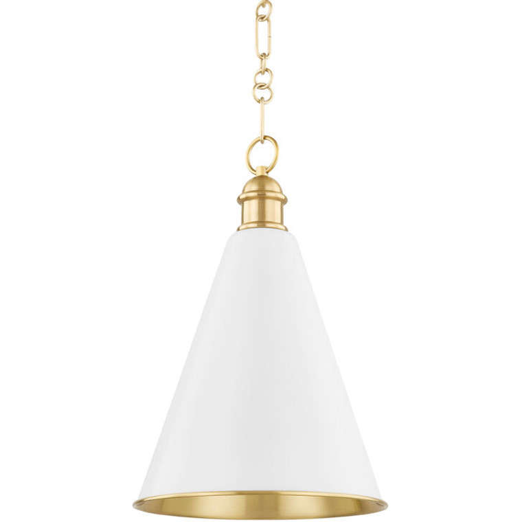 Mitzi 1 Light Pendant in Aged Brass H761701A-AGB/SWH
