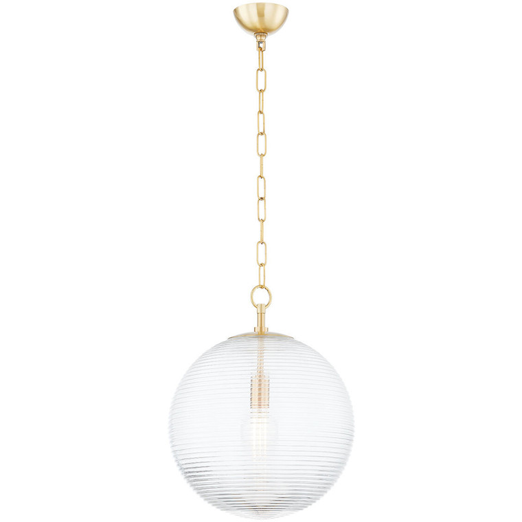 Mitzi 1 Light Pendant in Aged Brass H796701-AGB