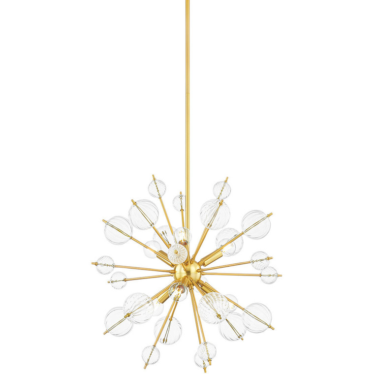 Mitzi 6 Light Chandelier in Aged Brass H464806-AGB