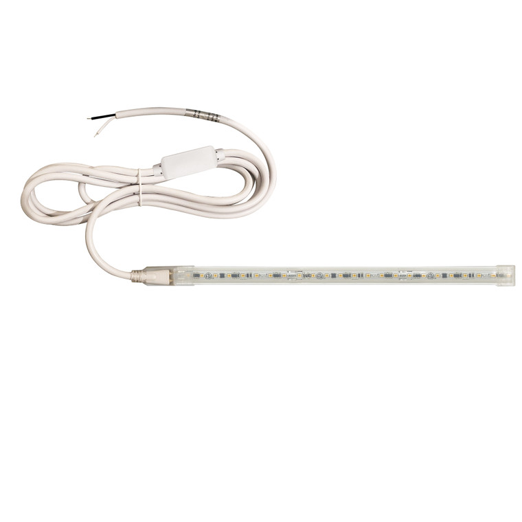 Nora Lighting Custom Cut 10-ft 120V Continuous LED Tape Light, 330lm / 3.6W per foot, 3000K, w/ Mounting Clips and 8' Hardwired Power Cord w/ Surge Protector NUTP13-W10-12-930/HWSP