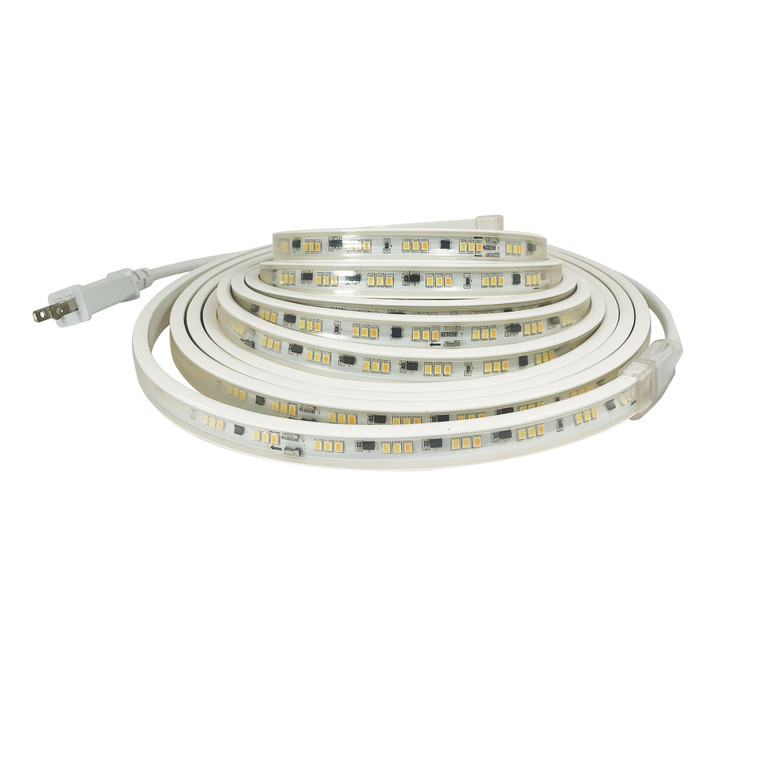 Nora Lighting 120V Continuous LED Tape Light, 150-ft, 330lm / 3.6W per foot, 2700K, w/ Mounting Clips and 8' Cord & Plug NUTP13-W150-12-927/CP