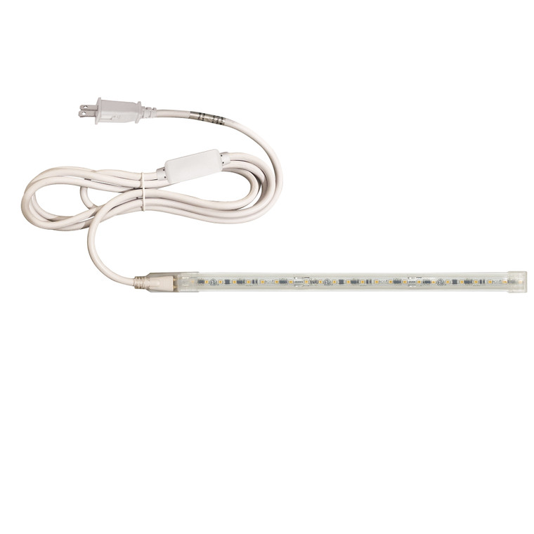 Nora Lighting Custom Cut 40-ft 120V Continuous LED Tape Light, 330lm / 3.6W per foot, 3000K, w/ Mounting Clips and 8' Cord & Plug w/ Surge Protector NUTP13-W40-12-930/CPSP