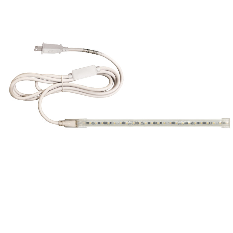 Nora Lighting Custom Cut 80-ft 120V Continuous LED Tape Light, 330lm / 3.6W per foot, 4000K, w/ Mounting Clips and 8' Cord & Plug w/ Surge Protector NUTP13-W80-12-940/CPSP