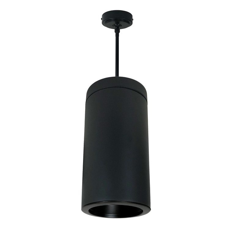 Nora Lighting 6" Cylinder, Black, Pendant Mount, 20W Med. Base, Ref., Black NYLI-6PL201BBB