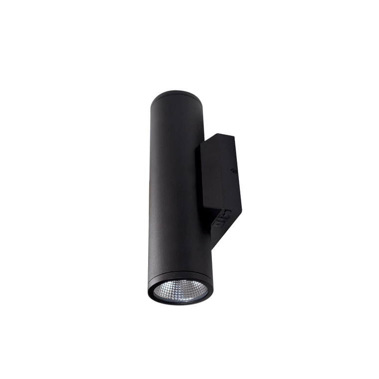 Nora Lighting 3" Up & Down Wall Mounted LED Cylinder with Selectable CCT, Black finish NYUD-3L1345B