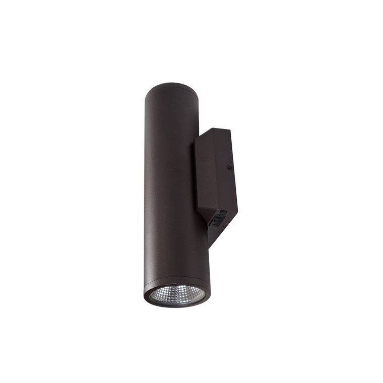 Nora Lighting 3" Up & Down Wall Mounted LED Cylinder with Selectable CCT, Bronze finish NYUD-3L1345BZ