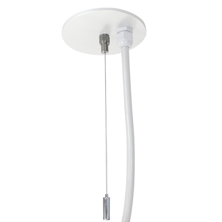 Nora Lighting 8' Pendant & Power Mounting Kit for L-Line Direct Series, White Finish NLIN-PCCW