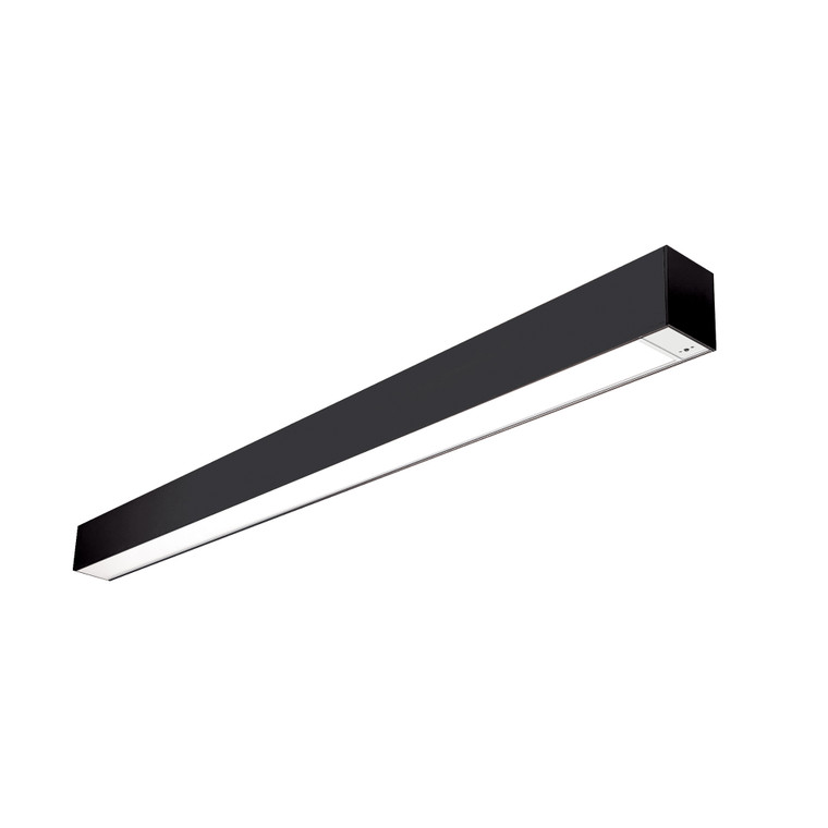 Nora Lighting 4' L-Line LED Indirect/Direct Linear, 6152lm / Selectable CCT, Black Finish, with Motion Sensor NLUD-4334B/OS