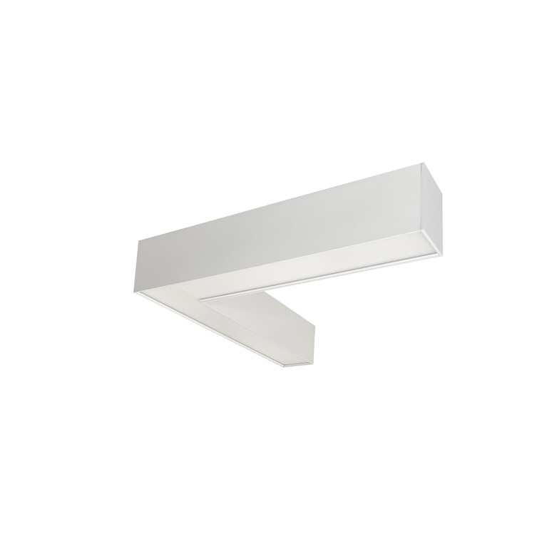 Nora Lighting "L" Shaped L-Line LED Indirect/Direct Linear, 3781lm / Selectable CCT, White Finish NLUD-L334W