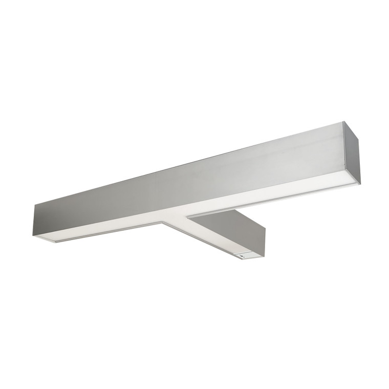 Nora Lighting "T" Shaped L-Line LED Indirect/Direct Linear, 5027lm / Selectable CCT, Aluminum Finish, with Motion Sensor NLUD-T334A/OS