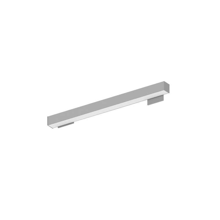 Nora Lighting 2' L-Line LED Wall Mount Linear, 2100lm / 3000K, 2"x4" Left Plate & 4"x4" Right Plate, Right Power Feed, Aluminum Finish NWLIN-21030A/L2-R4P
