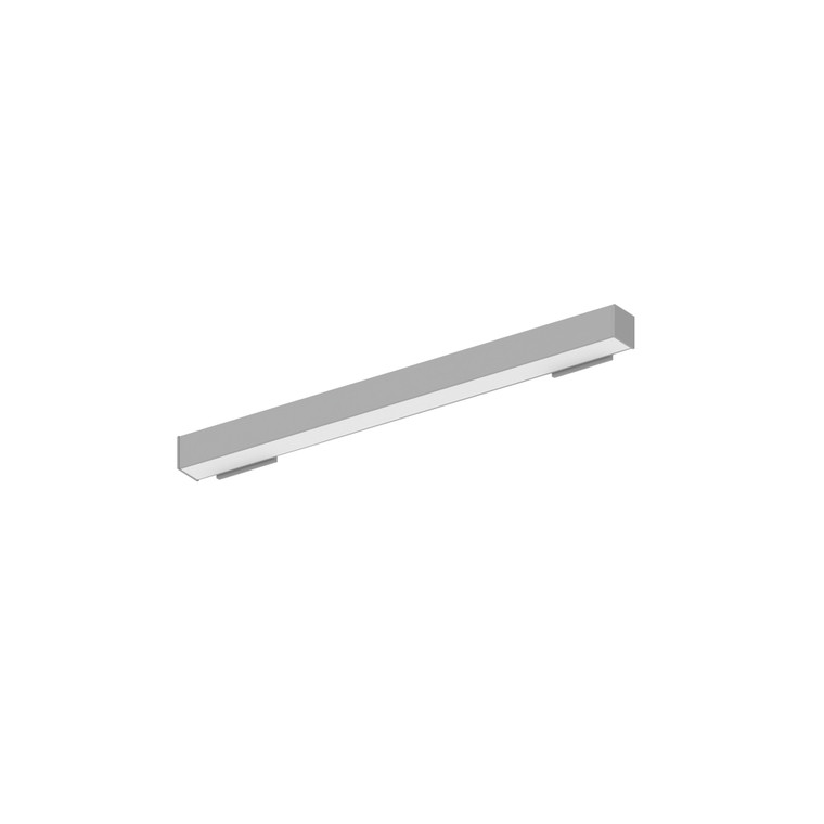 Nora Lighting 2' L-Line LED Wall Mount Linear, 2100lm / 4000K, 2"x4" Left Plate & 2"x4" Right Plate, Left Power Feed, Aluminum Finish NWLIN-21040A/L2P-R2