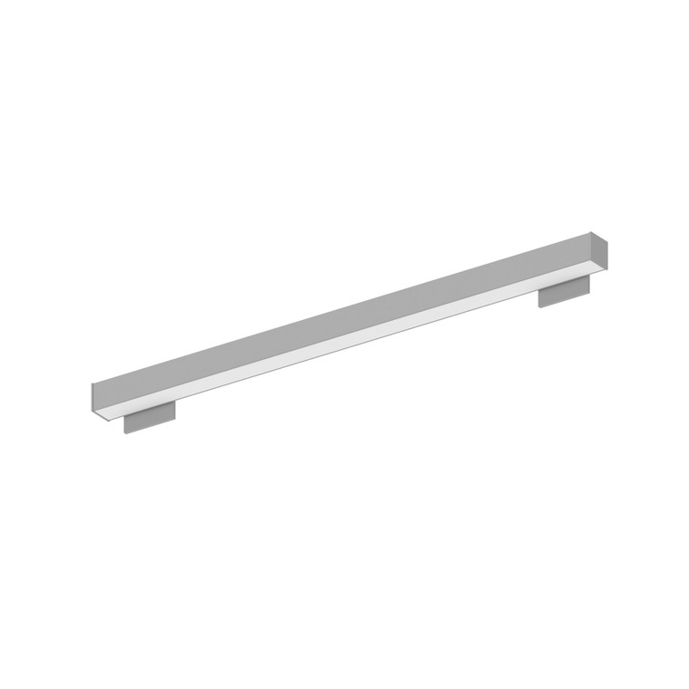 Nora Lighting 4' L-Line LED Wall Mount Linear, 4200lm / 3000K, 4"x4" Left Plate & 4"x4" Right Plate, Left Power Feed, Aluminum Finish NWLIN-41030A/L4P-R4