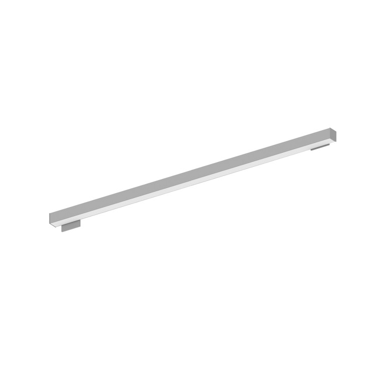 Nora Lighting 8' L-Line LED Wall Mount Linear, 8400lm / 3000K, 4"x4" Left Plate & 2"x4" Right Plate, Right Power Feed, Aluminum Finish NWLIN-81030A/L4-R2P