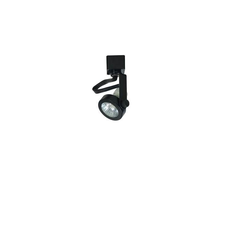 Nora Lighting Gimbal Ring Track Head, Line Voltage, MR16 GU10, L-style, Black NTH-697B/L