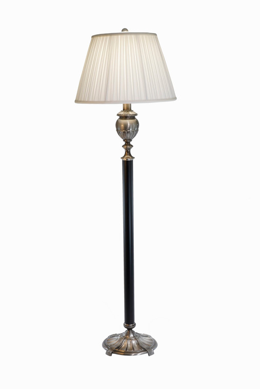 Stiffel Lamp in Antique Nickel/Matte Black Floor Lamp FL-N8436-K7045-AN