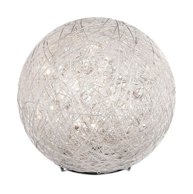 Arnsberg Thunder LED Ball Table Lamp in Brushed Aluminum 525113005