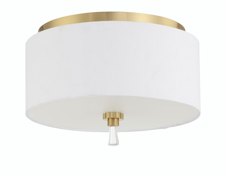 Craftmade Fortuna 2 Light Flushmount in Satin Brass 58282-SB