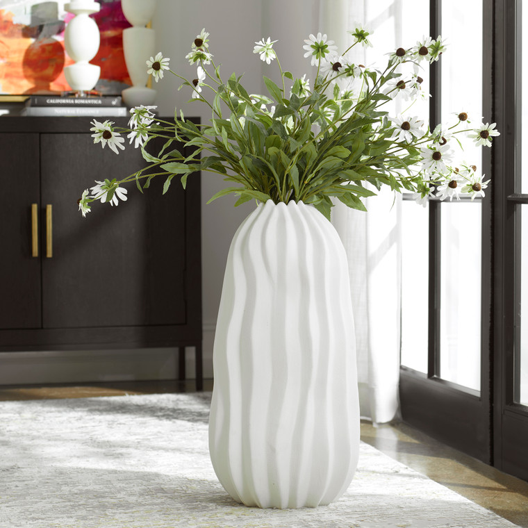 Uttermost Merritt White Floor Vase 18108