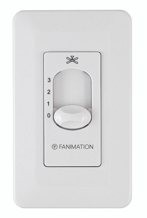 Fanimation Wall Control For Up To Five Fans Non-Reversing - WH in White Indoor CW7WH