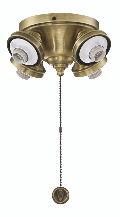 Fanimation Four Light Fitter - AB in Antique Brass Indoor F8AB