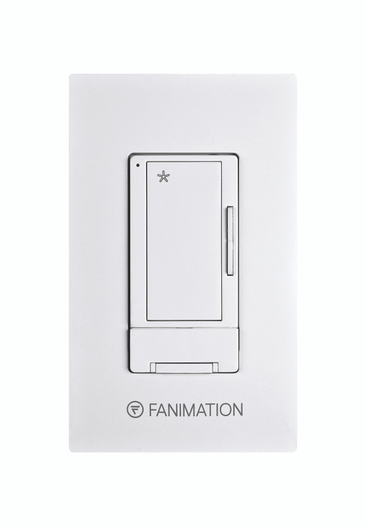Fanimation Wall Control with Receiver - 3 fan Speeds - WH in White Indoor WR500WH