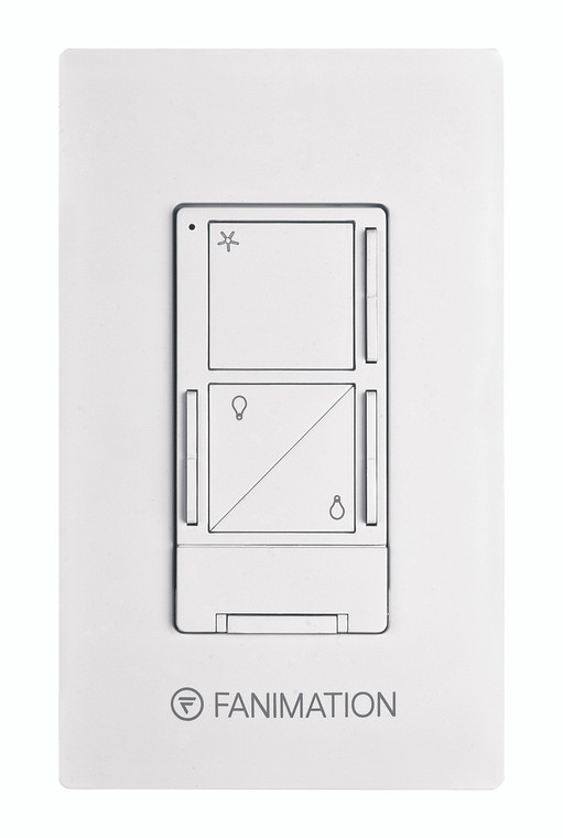 Fanimation Wall Control with Receiver - 3 FanSpeeds Up/Down in White Indoor WR502WH