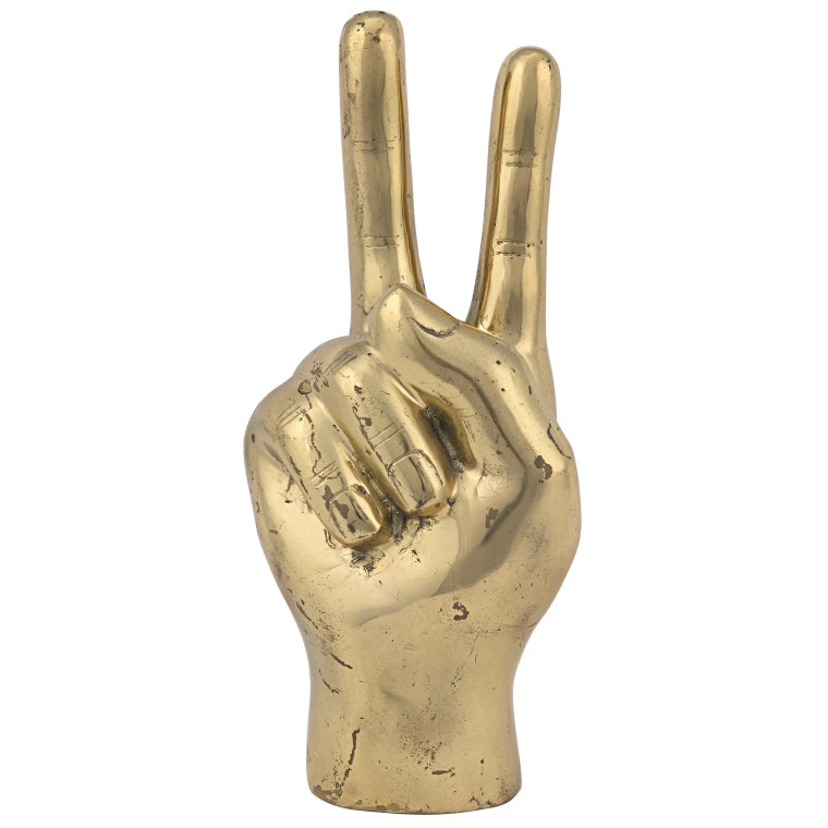Noir Peace Sign in Antique Brass AB-1BR