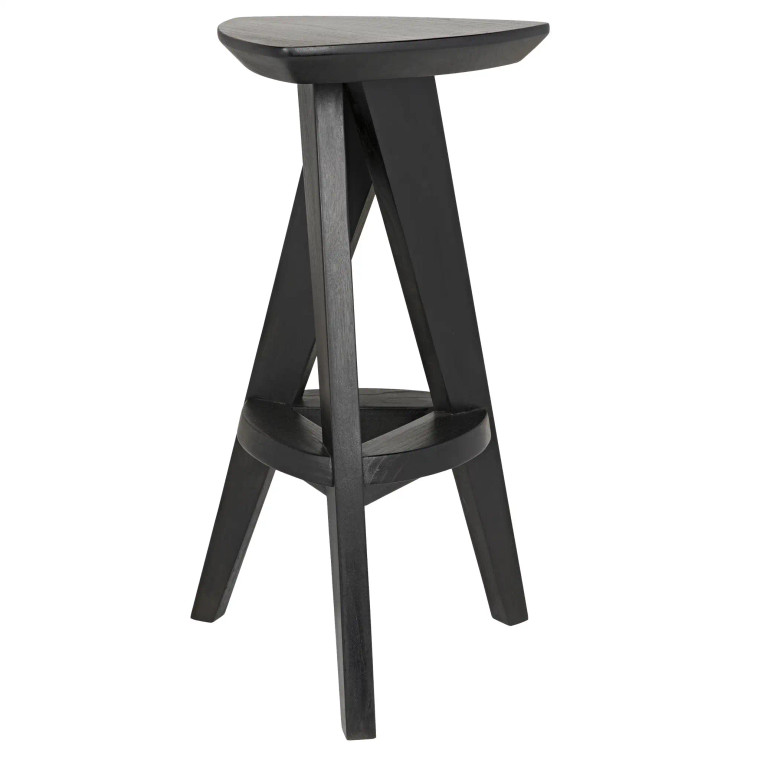 Noir Twist Counter Stool in Charcoal Black AE-17CHBS