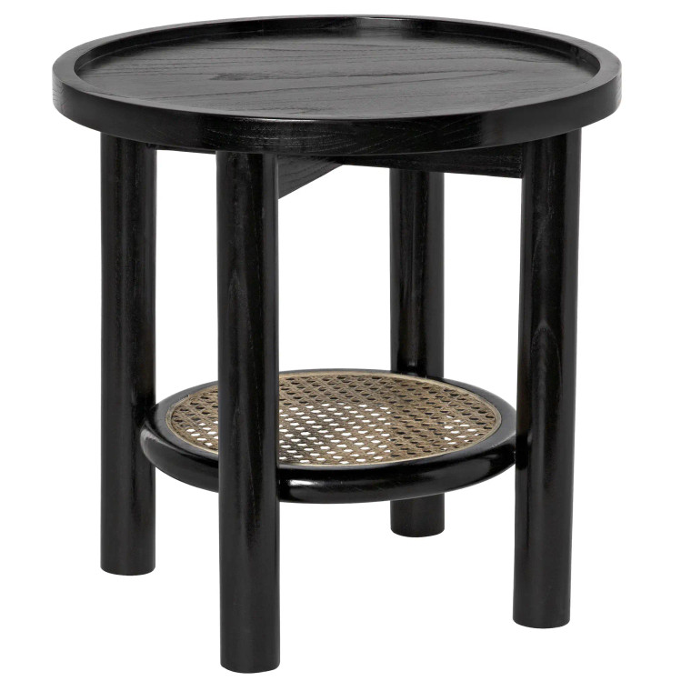 Noir Hide Away Side Table in Charcoal Black AE-233CHB