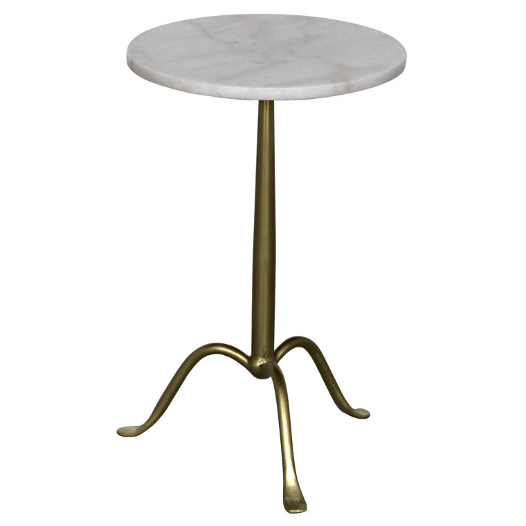 Noir Cosmopolitan Side Table in Antique Brass GTAB343MB