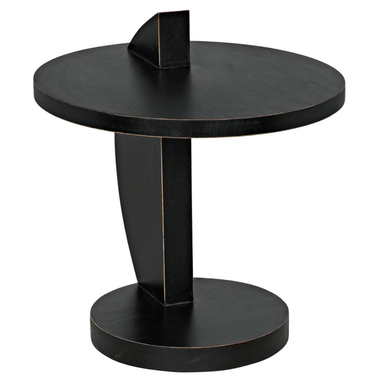 Noir Reed Side Table in Hand Rubbed Black GTAB972HB