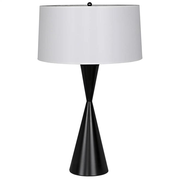 Noir Noble Table Lamp with Shade in Matte Black LAMP712MTBSH