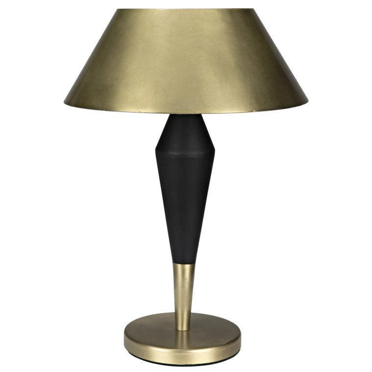 Noir Blau Table Lamp in Brass with Matte Black Detail LAMP751MTB-MB