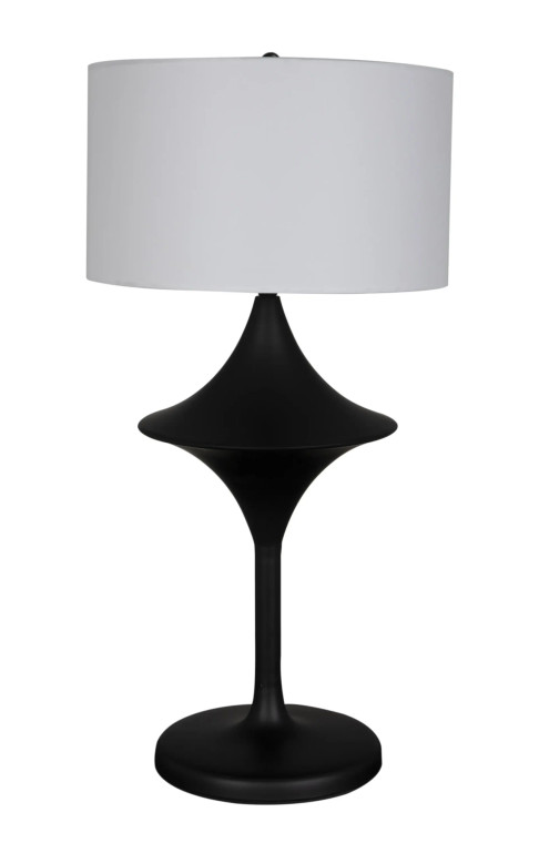 Noir Wilder Lamp with Shade in Matte Black LAMP791SH