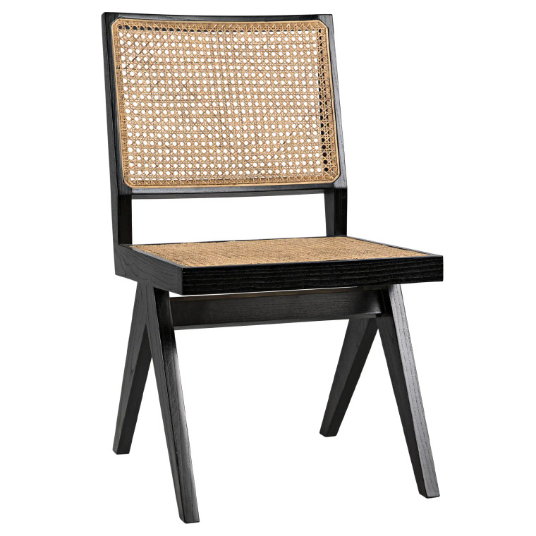 Noir Joseph Side Chair in Charcoal Black AE-129CHB