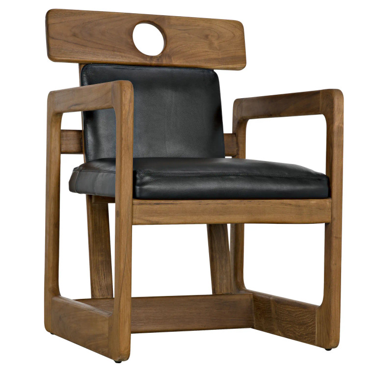 Noir Buraco Arm Chair in Clear coat Gloss AE-223T