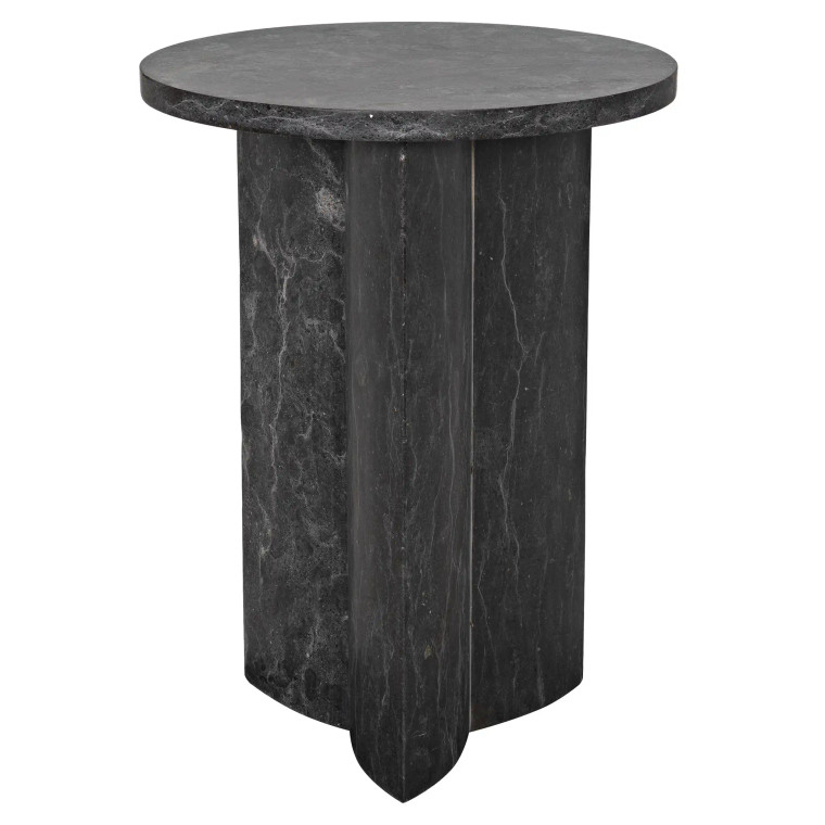 Noir Diana Side Table in Black Marble AM-316BM