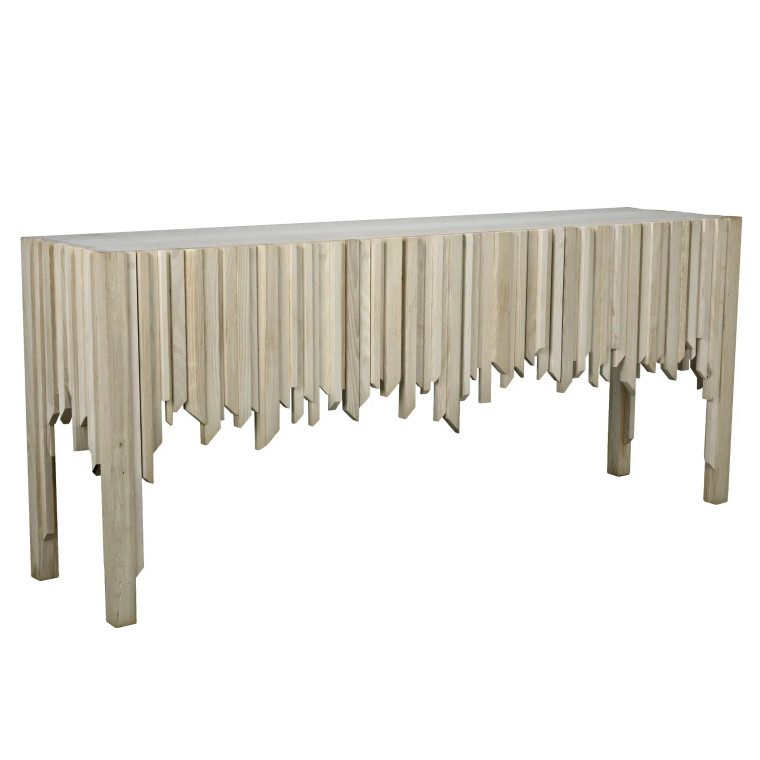 Noir Desdemona Sideboard with 3 Drawers in Bleached GCON243
