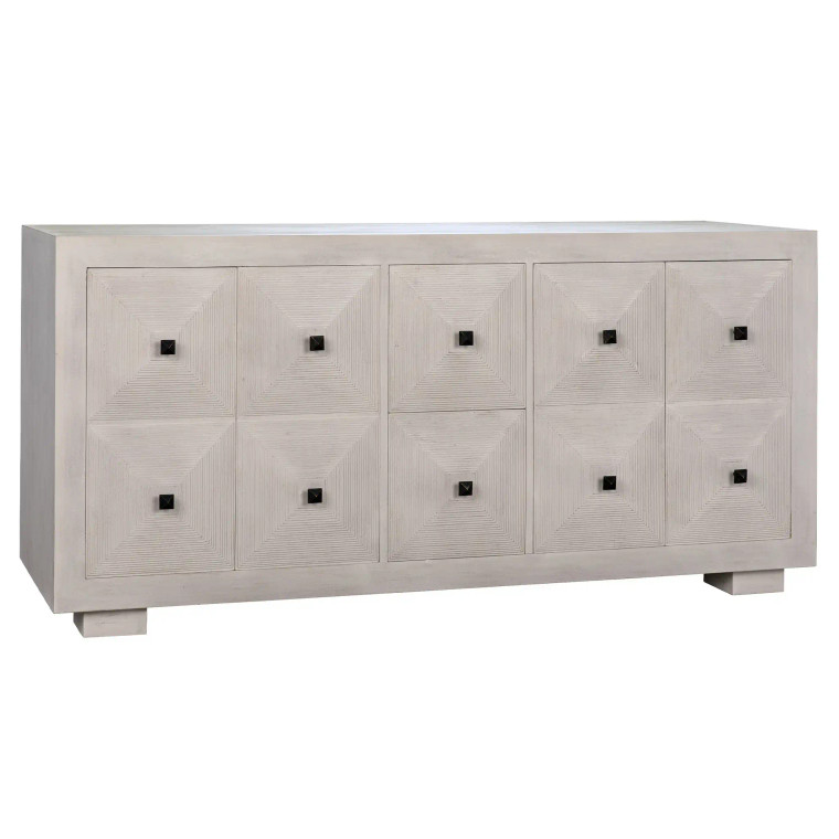 Noir Narcisse Sideboard in White Wash GCON278WH