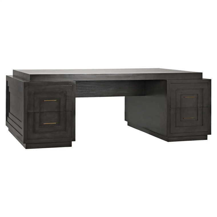 Noir Mentor Desk in Pale GDES159P