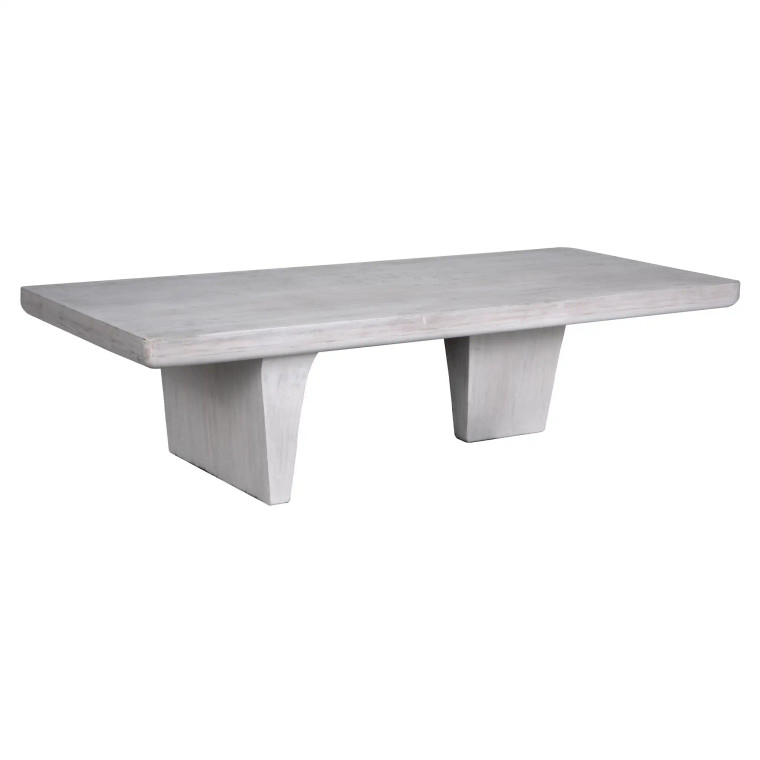Noir Ward Coffee Table in White Wash GTAB1079WH
