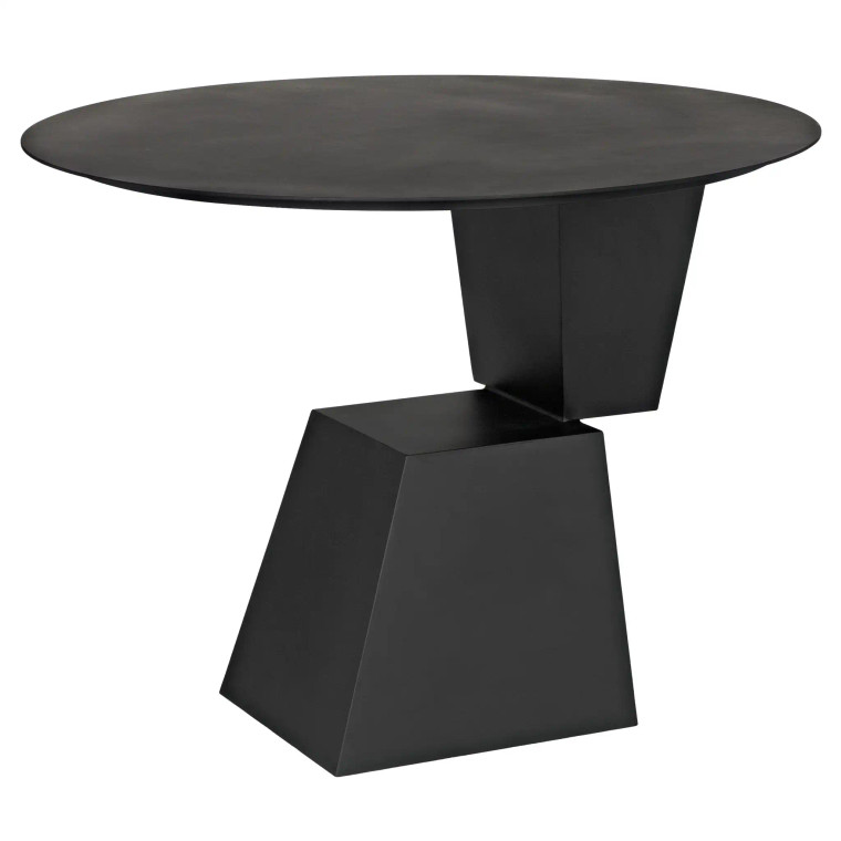Noir Round Pieta Table in Matte Black GTAB571MTB